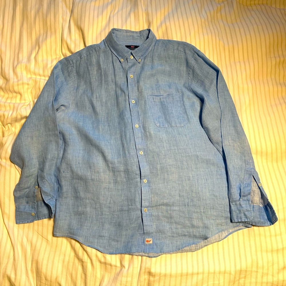 Vineyard Vines 100% Linen Shirt XL